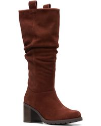 Clarks Mojita Crush Tall Boots in Brown | Lyst