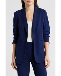 Anne Klein - Scrunch Sleeve Open Front Jacket - Lyst