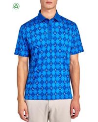 Con.struct - Regular Fit Golf Club Argyle Print Recycled Performance Golf Polo - Lyst