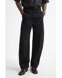 Lemaire - Twisted Seam Belted Barrel Leg Jeans - Lyst