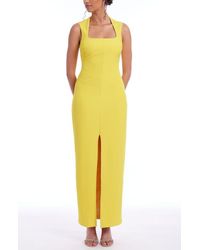 Badgley Mischka - Square Neck Sheath Cocktail Dress - Lyst
