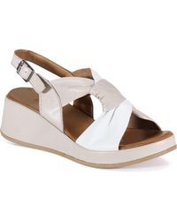 Diba True - Kala Flower Leather Wedge Heel Sandal - Lyst