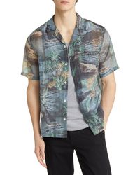 AllSaints - Aquila Relaxed Fit Tropical Print Short Sleeve Button-up Shirt - Lyst