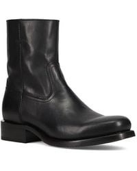 Frye - Campus Leather Plain Toe Zip Boot - Lyst