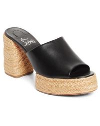 Christian Louboutin - Calakala Espadrille Platform Slide Sandal - Lyst
