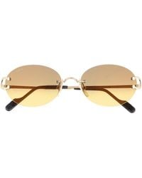 Cartier - 55Mm Gradient Rimless Oval Sunglasses - Lyst