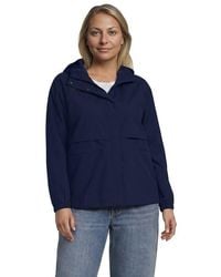 Lands' End - Plus Size Print Squall Packable Rain Jacket - Lyst