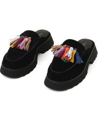 Charlotte Stone - Herschel Tasseled Loafer Slide - Lyst