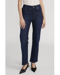 FRAME - Pixie Le Sleek Straight High Waist Ankle Straight Leg Jeans - Lyst