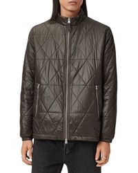 AllSaints - Tribex Shiny Quilted Nylon Jacket - Lyst