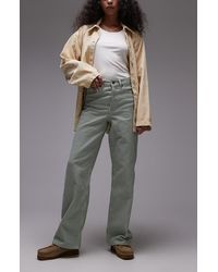 TOPSHOP - Mid Rise Loose Fit Straight Jean - Lyst