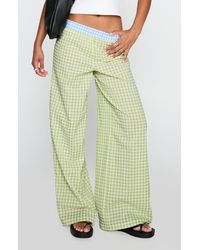 Princess Polly - Neevie Check Wide Leg Pants - Lyst
