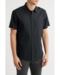 Nordstrom - Solid Short Sleeve Stretch Button-Up Shirt - Lyst