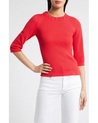 Wit & Wisdom - Elbow Sleeve Rib Sweater - Lyst