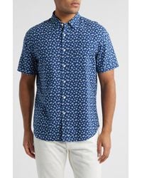 Rails - Carson Short Sleeve Stretch Linen Blend Button-Up Shirt - Lyst