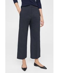 Theory - Clean Terena Crop Wide Leg Linen Blend Pants - Lyst