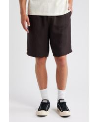 TOPMAN - Wide Leg Linen Blend Shorts - Lyst