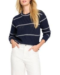 NIC+ZOE - Stripe Pointelle Stitch Sweater - Lyst