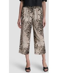 DKNY - Printed Linen Drawstring Pants - Lyst