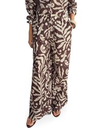 Mango - Print Cotton Pants - Lyst