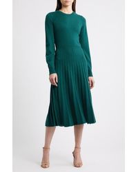 Tahari - The Aviva Long Sleeve Cashmere Sweater Dress - Lyst