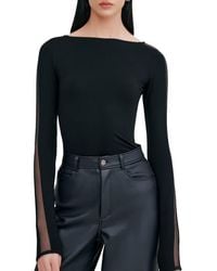 MARCELLA - Illa Mesh Trim Top - Lyst