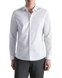 Mango - Regular Fit Stretch Cotton Blend Button-Up Shirt - Lyst