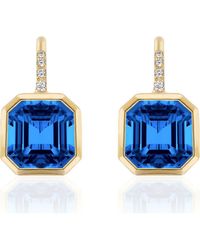 Goshwara - Gossip Asscher-Cut Semiprecious Stone & Diamond Drop Earrings - Lyst