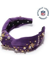 Lele Sadoughi - Minnesota Vikings Embellished Knotted Headband - Lyst