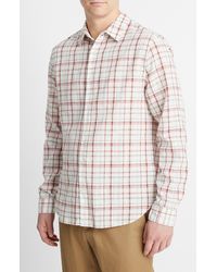 Vince - Oakmont Plaid Linen & Cotton Button-up Shirt - Lyst