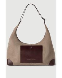 Brunello Cucinelli - Water-Resistant Canvas And Burnished Calfskin Messenger Bag - Lyst