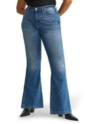 WARP+WEFT - Mia Split Hem High Waist Flare Jeans - Lyst