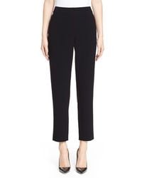 St. John - Emma Crop Crepe Marocain Pants - Lyst