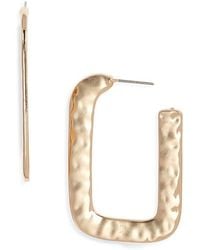 Open Edit - Watery Rectangular Hoop Earrings - Lyst