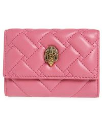 Kurt Geiger - Flap Multi Leather Trifold Card Holder - Lyst