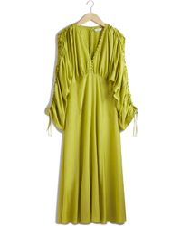 & Other Stories - & Aloise Ruched Long Sleeve Maxi Dress - Lyst