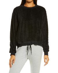 zella harmony fleece crewneck pullover