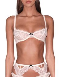 Fleur du Mal - Bianca Lace Underwire Balconette Bra - Lyst