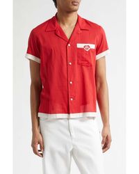 Bode - Heart Deco Cotton Voile Camp Shirt - Lyst