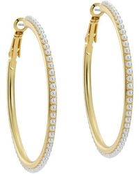 Ted Baker - Perla Faux Pearl Hoop Earrings - Lyst
