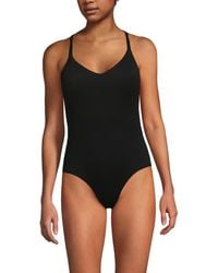 Lands' End - Tugless Quickdry V-Neck Multi-Way High Leg One Piece Swimsuit - Lyst