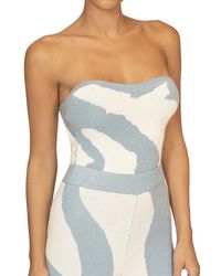 JLUXLABEL - Tropic Oasis Print Strapless Knit Top - Lyst