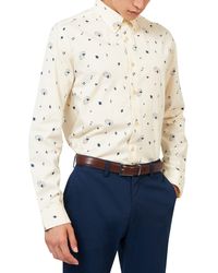 Ben Sherman - Regular Fit Casino Print Cotton Button-down Shirt - Lyst