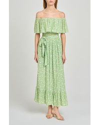 hampton tiered midi dress Wayf Women's Hampton Tiered Midi Dress - Black - Size XS