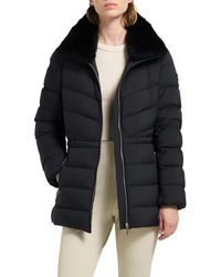 Moose Knuckles - Belle Cote Genuine Shearling Collar Water Repellent 800 Fill Power Down Puffer Jacket - Lyst