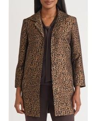 Kasper - Leopard Jacquard Swing Jacket - Lyst