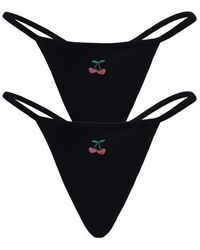 Cheeky Cherry - 2-Pack Leakproof Everyday Liner Ultra Smooth String Thong - Lyst
