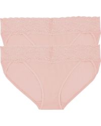 Natori - Bliss Perfection Lace Trim Bikini Brief 2-Pack - Lyst