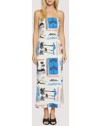 Lost + Wander - Azure Paradiso Strapless Maxi Dress - Lyst