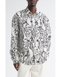 Jacquemus - La Chemise Simon Fish Print Button-Up Shirt - Lyst